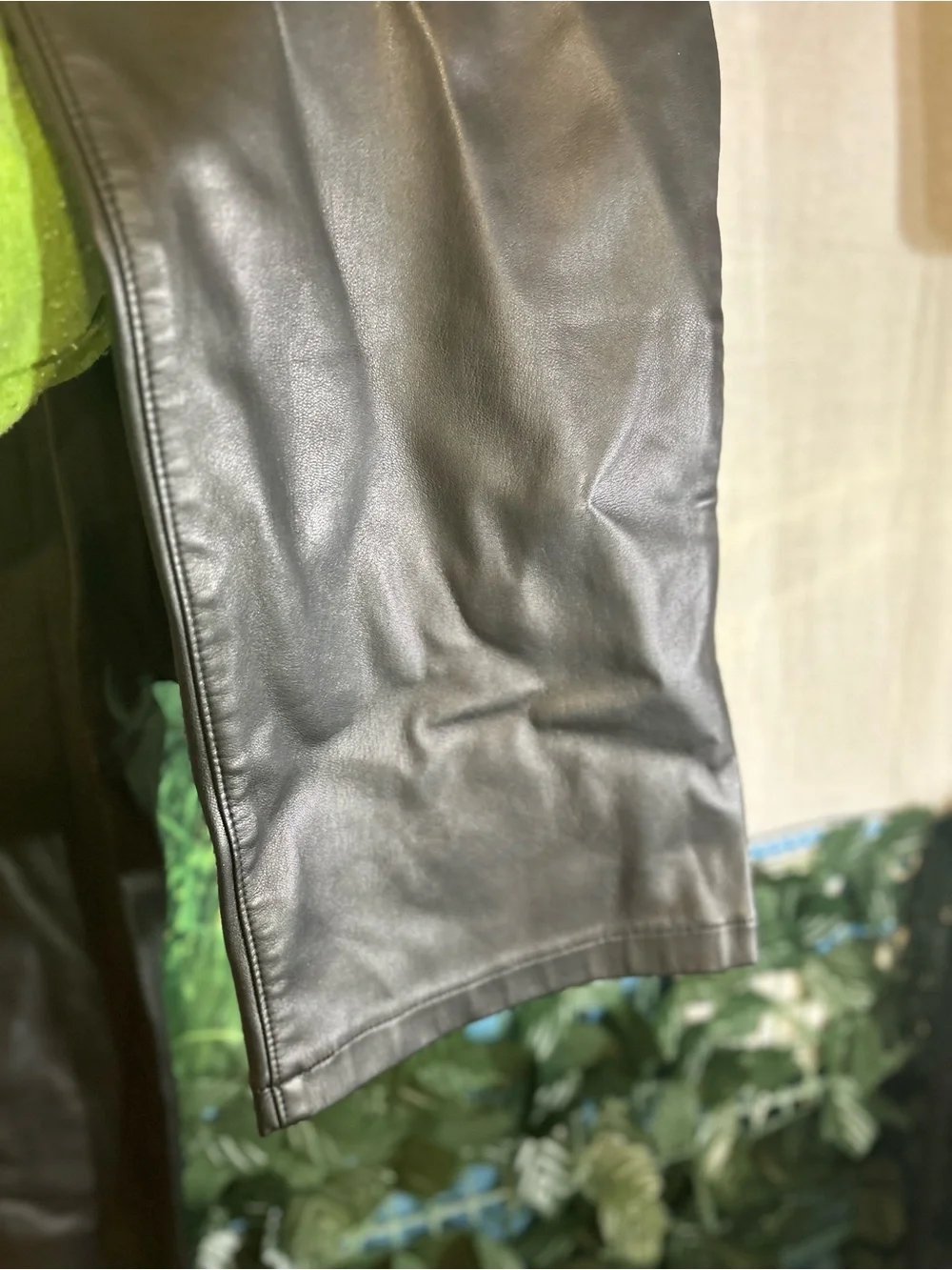 Hollister Black Faux Leather Ultra High-Rise Straight Pants